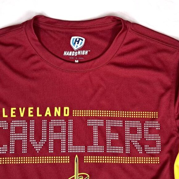 CLEVELAND CAVALIERS CAVS T-Shirt with Screened Logos M L XL 2X MAROON & YELLOW - Picture 6 of 7